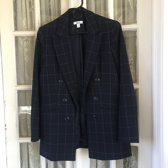 Host Pick! Bar III Tattersall Open Front Blazer - Picture 1 of 3